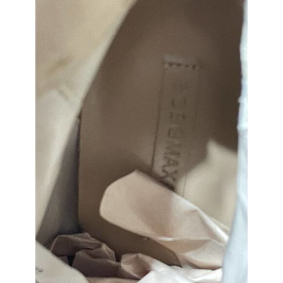 BCBG MAXAZRIA Ma‎ Perry Ivory Suede Ankle Bootie 4in Heel Real Fur Women's 7.5M - Picture 9 of 9